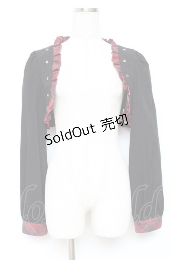 画像1: To Alice / BlackShamrock/チェックフリルショートボレロ  黒 Y-25-12-11-018-LO-TO-SZ-ZY (1)