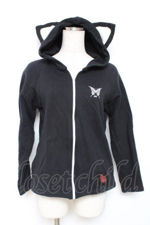 画像: MAM / ねこみみパーカー  黒 Y-25-12-11-020-LO-TO-SZ-ZY