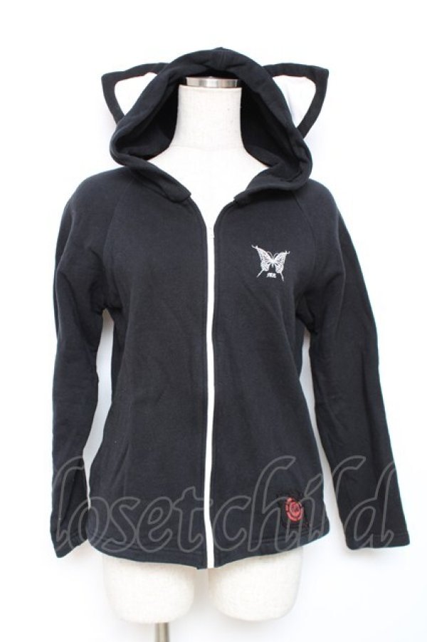 画像1: MAM / ねこみみパーカー  黒 Y-25-12-11-020-LO-TO-SZ-ZY (1)