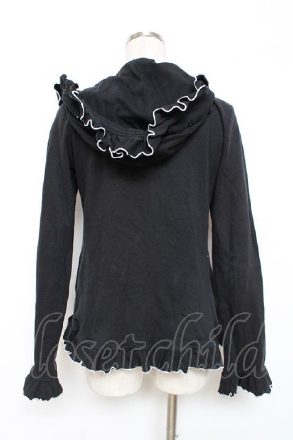 画像2: MAM / デビルキャット刺繍フリルパーカー  黒 Y-25-12-11-022-LO-TO-SZ-ZY (2)