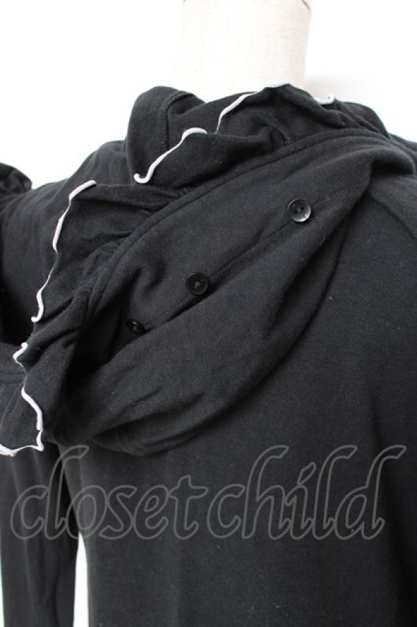 画像3: MAM / デビルキャット刺繍フリルパーカー  黒 Y-25-12-11-022-LO-TO-SZ-ZY (3)