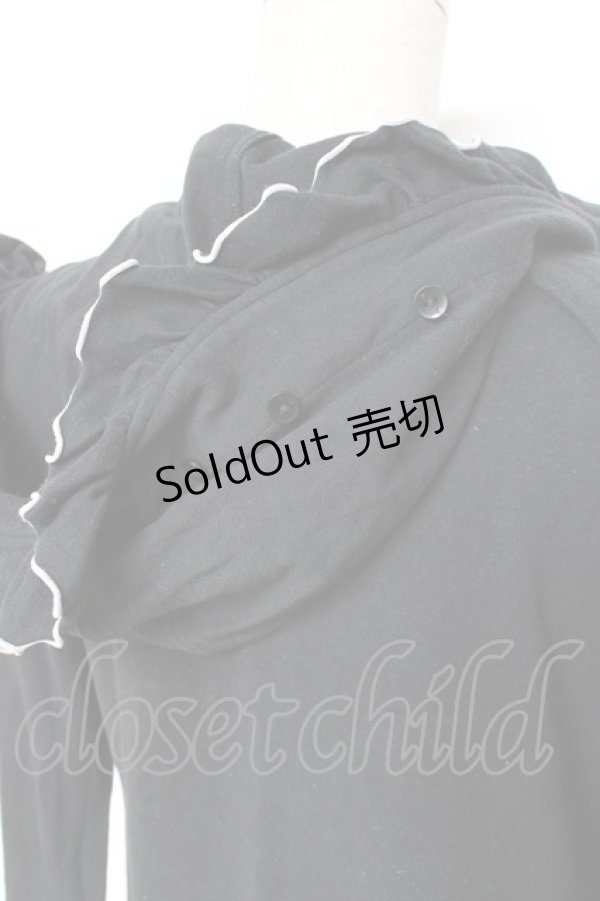 画像3: MAM / デビルキャット刺繍フリルパーカー  黒 Y-25-12-11-022-LO-TO-SZ-ZY (3)