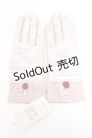 画像: axes femme / リボンフィンガーレスグローブ  淡ピンク Y-25-12-11-004-AX-ZA-AS-ZY