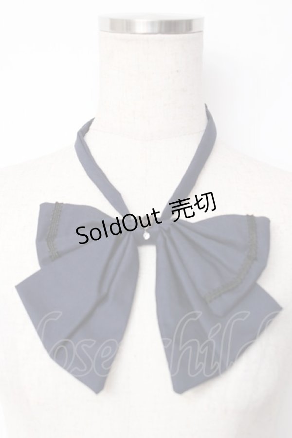 画像1: Sheglit / "Rosalia"リボンタイ  ネイビー Y-25-12-12-052-EL-ZA-SZ-ZY (1)