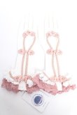 画像1: Hoshibako Works / 彩花磁　レース手袋  ピンク Y-25-12-12-053-LO-ZA-SZ-ZY (1)