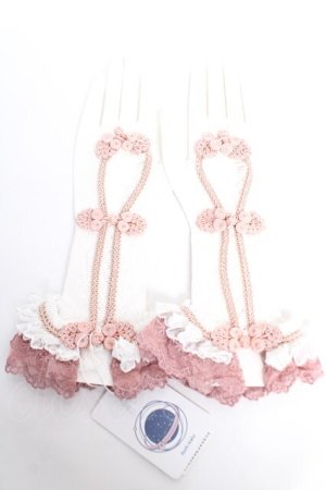 画像: Hoshibako Works / 彩花磁　レース手袋  ピンク Y-25-12-12-053-LO-ZA-SZ-ZY