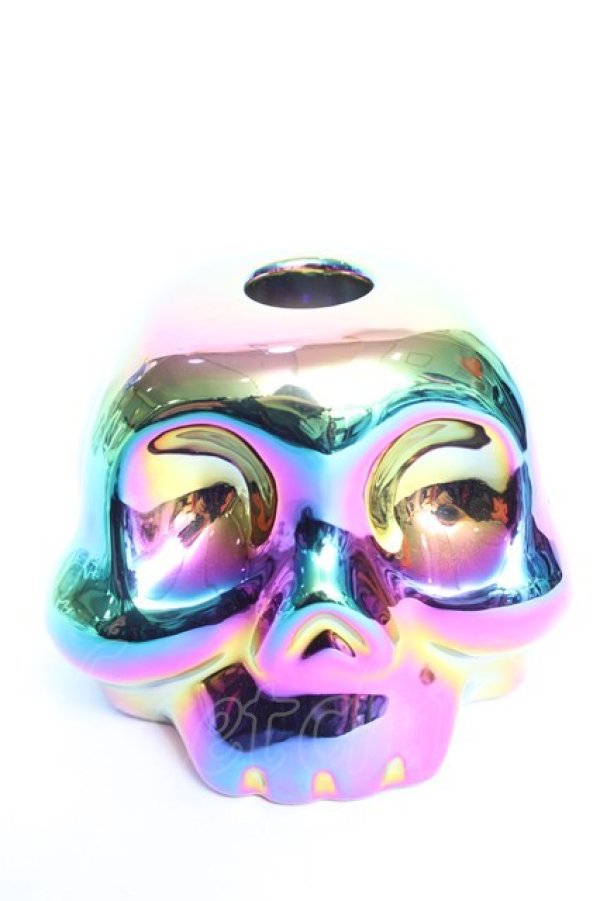 画像1: KILL STAR / Rainbow Skulls Candle Hoder  オーロラ Y-25-12-12-058-SL-ZA-SZ-ZY (1)