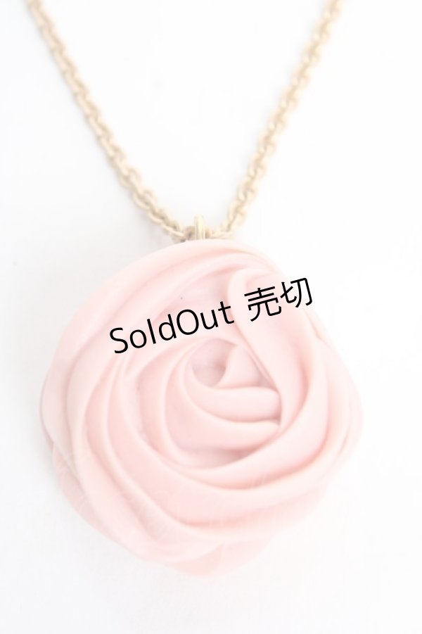 画像2: Q-pot. / グレースローズマカロンネックレス  ローズ Y-25-12-12-005-QP-AC-SZ-ZY (2)