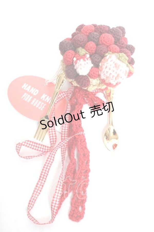 画像1: PINK HOUSE / 苺タルトモチーフブローチ  アカ Y-25-12-12-072-LO-ZA-SZ-ZY (1)