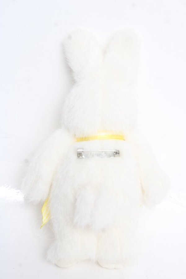 画像2: PINK HOUSE / ラビットぬいぐるみコサージュ  イエロー Y-25-12-12-073-LO-ZA-SZ-ZY (2)