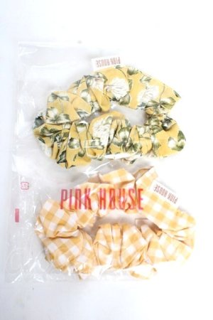 画像: PINK HOUSE / シュシュ  イエロー Y-25-12-12-074-LO-ZA-SZ-ZY