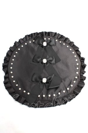 画像: Ank Rouge / リボンうちわケース  黒 Y-25-12-12-080-CA-ZA-SZ-ZY