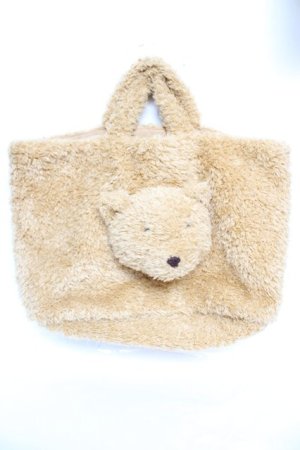 画像: WONDERFUL WORLD / 立体くまモチーフトートバッグ  キャメル Y-25-12-12-089-LO-BG-SZ-ZY