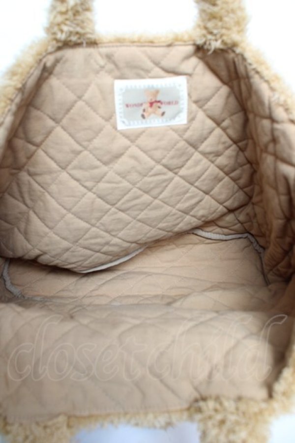 画像4: WONDERFUL WORLD / 立体くまモチーフトートバッグ  キャメル Y-25-12-12-089-LO-BG-SZ-ZY (4)