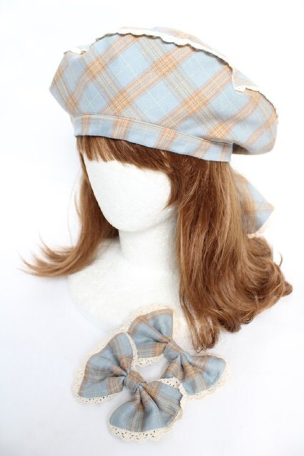 画像1: Hoshibako Works / スターライトコーラス ベレー帽  サックス Y-25-12-12-096-LO-AC-SZ-ZY (1)