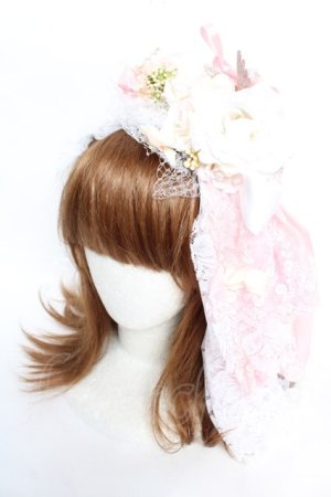 画像: Atelier Beatrice / 蜂鳥レースカチューシャ  ピンク Y-25-12-12-097-GO-AC-SZ-ZY