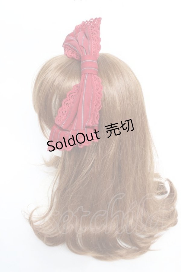 画像2: BABY, THE STARS SHINE BRIGHT / レジメンタルストライプカチューシャ  ワイン Y-25-12-12-098-BA-AC-SZ-ZY (2)