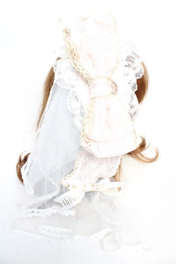 画像2: LOLITA / ヴェール付きリボンカチューシャ  ピンク Y-25-12-12-102-LO-AC-SZ-ZY (2)
