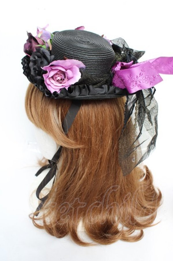 画像2: ALICE and the PIRATES / パピヨン皇子ミニハット  黒 Y-25-12-12-104-PA-AC-SZ-ZY (2)