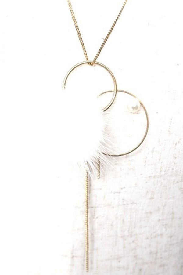 画像2: axes femme / チェーン×ファーネックレス  ゴールド Y-25-12-12-011-AX-AC-SZ-ZY (2)