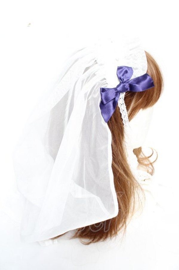 画像4: Angelic Pretty / Luminous Sanctuaryシスターベールヘッドレス  シロ Y-25-12-12-106-AP-AC-SZ-ZY (4)