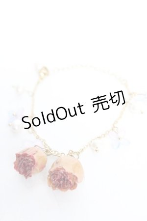 画像: axes femme / 薔薇×パールブレスレット  ゴールド Y-25-12-12-012-AX-AC-SZ-ZY