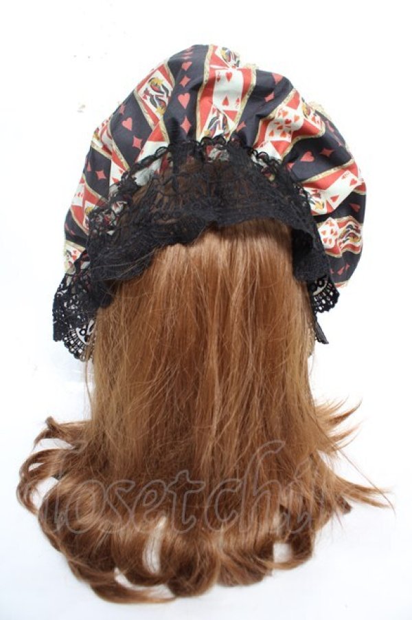 画像3: Royal Princess Alice / エリザベスカラー(ボンネットアレンジ可能)/赤の女王夜汽車コラボ  黒 Y-25-12-12-108-LO-AC-SZ-ZY (3)