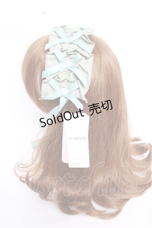 画像2: Chalmiere / フリルヘッドドレス F グリーン Y-25-12-12-110-LO-AC-SZ-ZY (2)