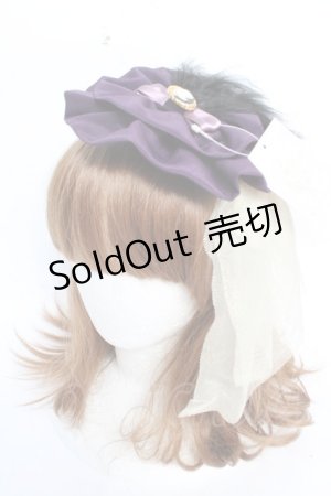 画像: metamorphose / 羽根付ヴェール円形カチューシャ  紫 Y-25-12-12-112-ME-AC-SZ-ZY