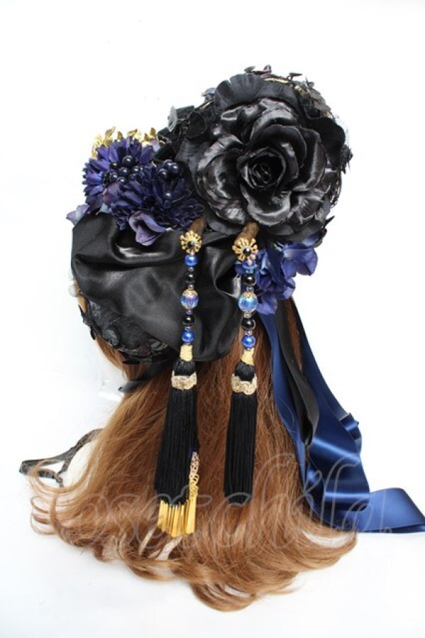 画像2: Atelier Beatrice / 花魁ヘッドピース  青 Y-25-12-12-116-GO-AC-SZ-ZY (2)