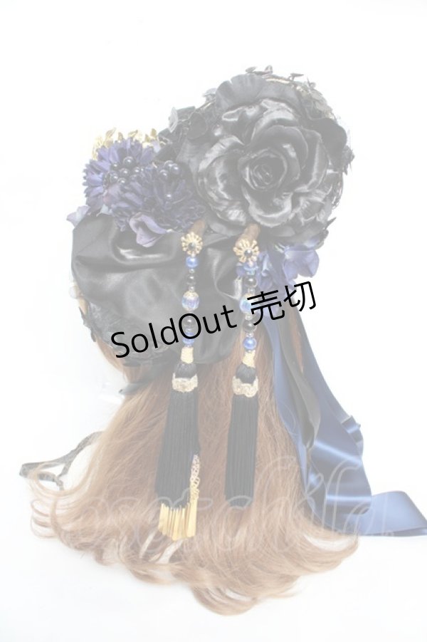 画像2: Atelier Beatrice / 花魁ヘッドピース  青 Y-25-12-12-116-GO-AC-SZ-ZY (2)