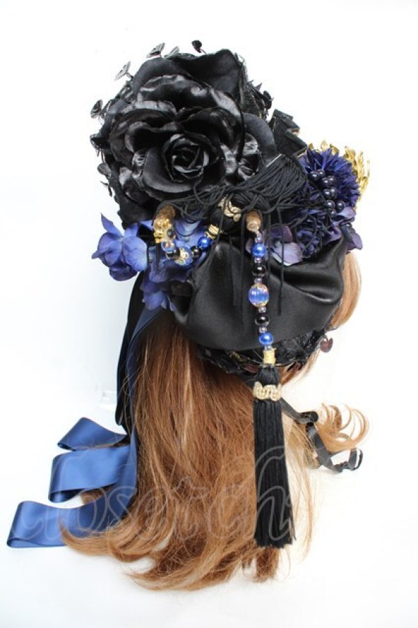 画像4: Atelier Beatrice / 花魁ヘッドピース  青 Y-25-12-12-116-GO-AC-SZ-ZY (4)