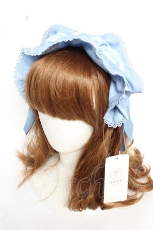 画像: axes femme kawaii / ドットチュールフリルカチューシャ  ブルー Y-25-12-12-119-AX-AC-SZ-ZY