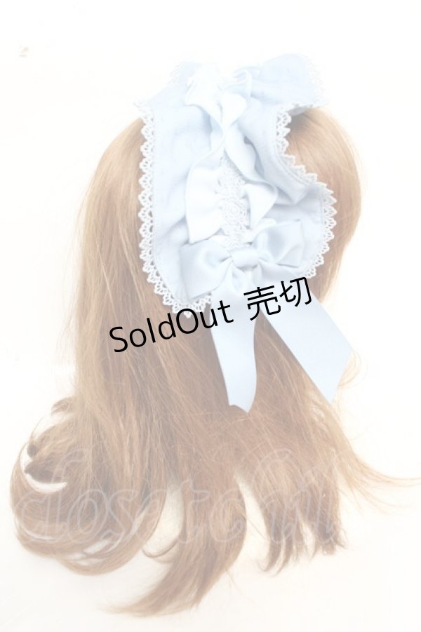 画像3: axes femme Kawaii / ドットチュールフリルカチューシャ  ブルー Y-25-12-12-119-AX-AC-SZ-ZT635 (3)