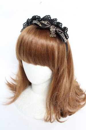 画像: ALICE and the PIRATES / Cafe timeカチューシャ  黒 Y-25-12-12-124-PA-AC-SZ-ZY