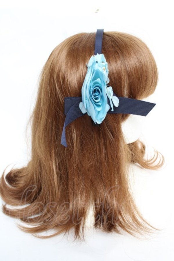画像2: Innocent World / 紫陽花と薔薇のカチューシャ - ブルー Y-25-12-12-125-IW-AC-SZ-ZY (2)