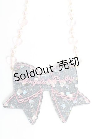 画像: Angelic Pretty /  ときめきリボンネックレス  黒 Y-25-12-12-002-AP-AC-SZ-ZY