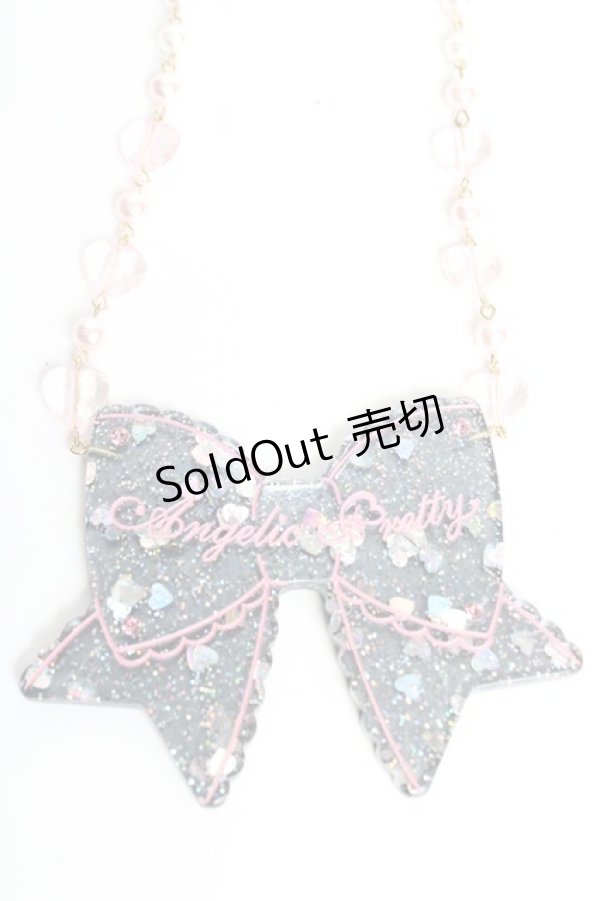 画像1: Angelic Pretty /  ときめきリボンネックレス  黒 Y-25-12-12-002-AP-AC-SZ-ZY (1)