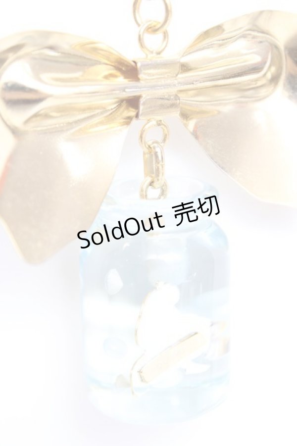 画像2: Q-pot. /アリス/フローディングボトルネックレス  ゴールド×サックス Y-25-12-12-019-QP-AC-AS-ZT0304V (2)