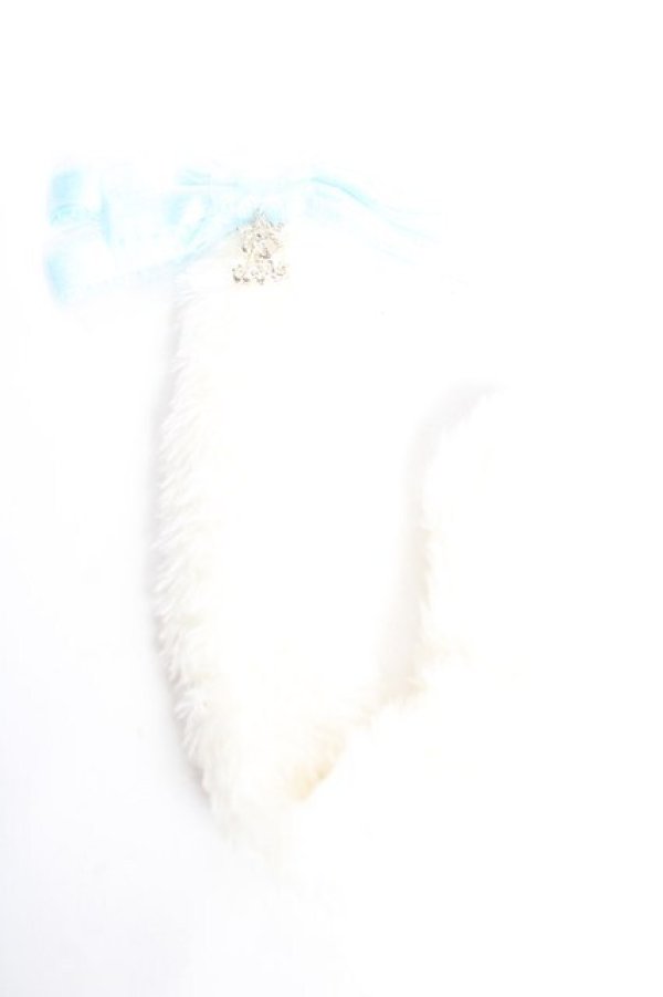 画像1: ALICE and the PIRATES / Sweet Heart kitty tail ブローチ  白×サックス Y-25-12-12-024-PA-ZA-SZ-ZY (1)