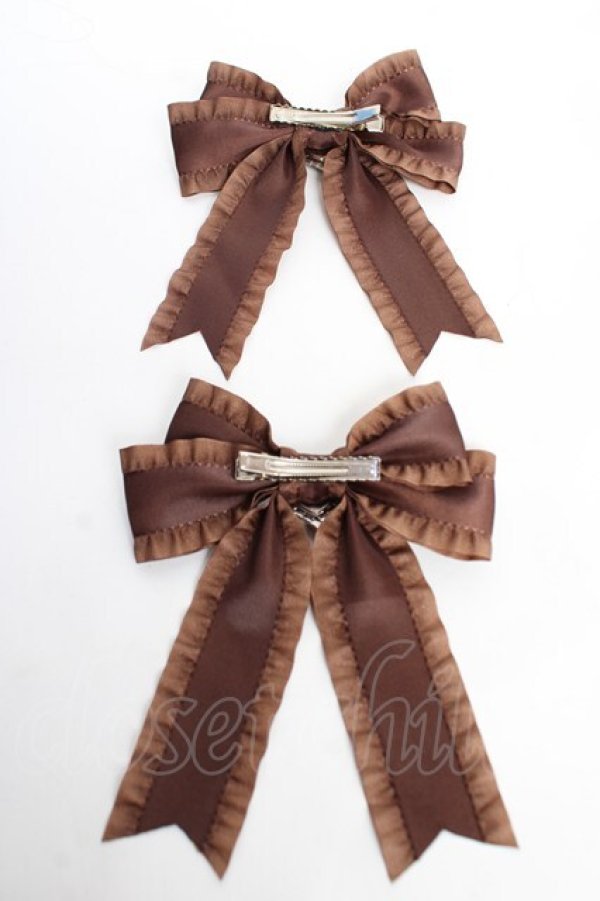 画像2: DearMyLove / 大好き推しリボンクリップ  チョコ Y-25-12-12-030-EL-AC-SZ-ZY (2)