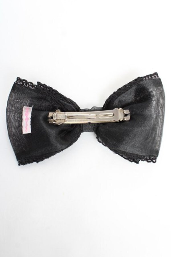 画像2: Angelic Pretty / シャーベットリボンバレッタ  黒 Y-25-12-12-031-AP-ZA-SZ-ZY (2)