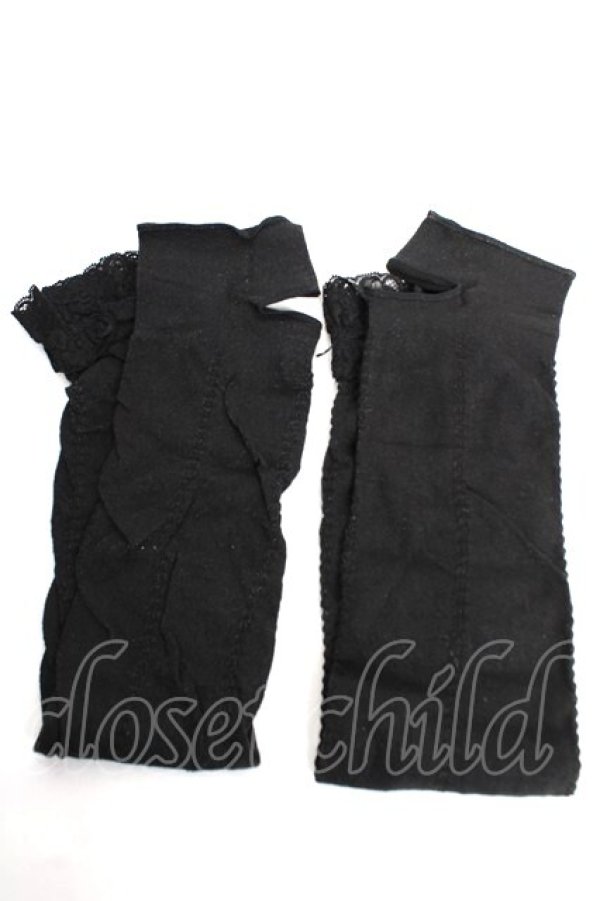 画像1: PUNK / ラメ入りアームカバー  黒 Y-25-12-12-034-PU-ZA-SZ-ZY (1)