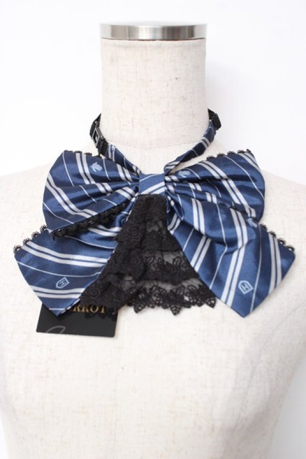 画像1: ATELIER PIERROT / ハリー・ポッター レースフリルリボンタイ  レイブンクロー（ブルー） Y-25-12-12-038-EL-ZA-SZ-ZY (1)