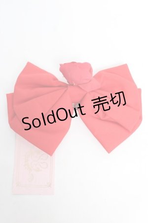 画像: metamorphose / バラ付リボンバレッタ  赤 Y-25-12-12-040-ME-AC-SZ-ZY
