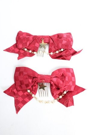 画像: BABY, THE STARS SHINE BRIGHT / お星様とパールのリボンコーム  エンジ Y-25-12-12-041-BA-ZA-SZ-ZY