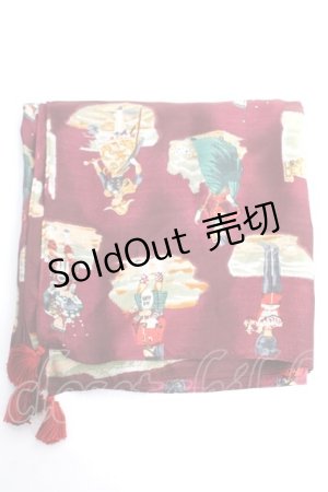 画像: Jane Marple / Old Englandのスカーフ  ボルドー Y-25-12-12-046-JM-ZA-SZ-ZT0304V