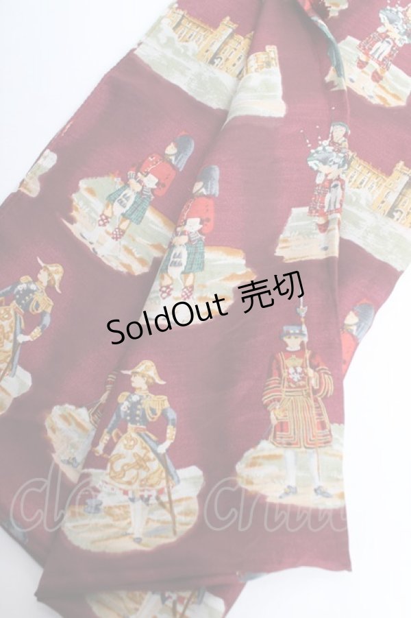 画像2: Jane Marple / Old Englandのスカーフ  ボルドー Y-25-12-12-046-JM-ZA-SZ-ZT0304V (2)