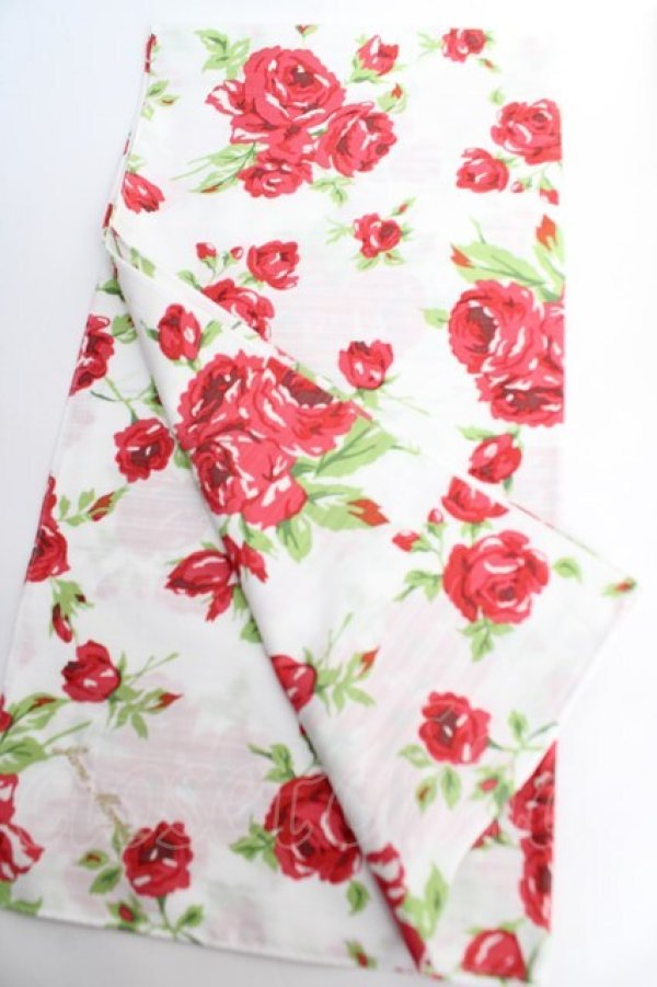 画像2: Jane Marple / English Rosesスカーフ  オフ×ローズ Y-25-12-12-049-JM-ZA-SZ-ZY (2)