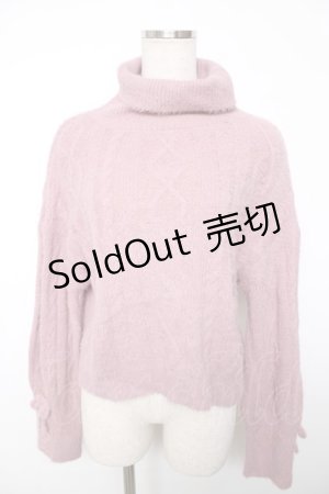 画像: axes femme POETIQUE / フェザーヤーンタートルプルオーバー M ピンク Y-25-12-13-036-AX-TO-SZ-ZI